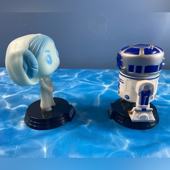 Star Wars - Bobblehead Funko Princess Leia & R2-D2 LA Comic Con Exclusive 2017 - Picture 6 of 7